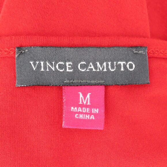 Vince Camuto Dress Womens Medium Red Maxi Stretch Knit Sleeveless Beach Resort - Picture 3 of 12